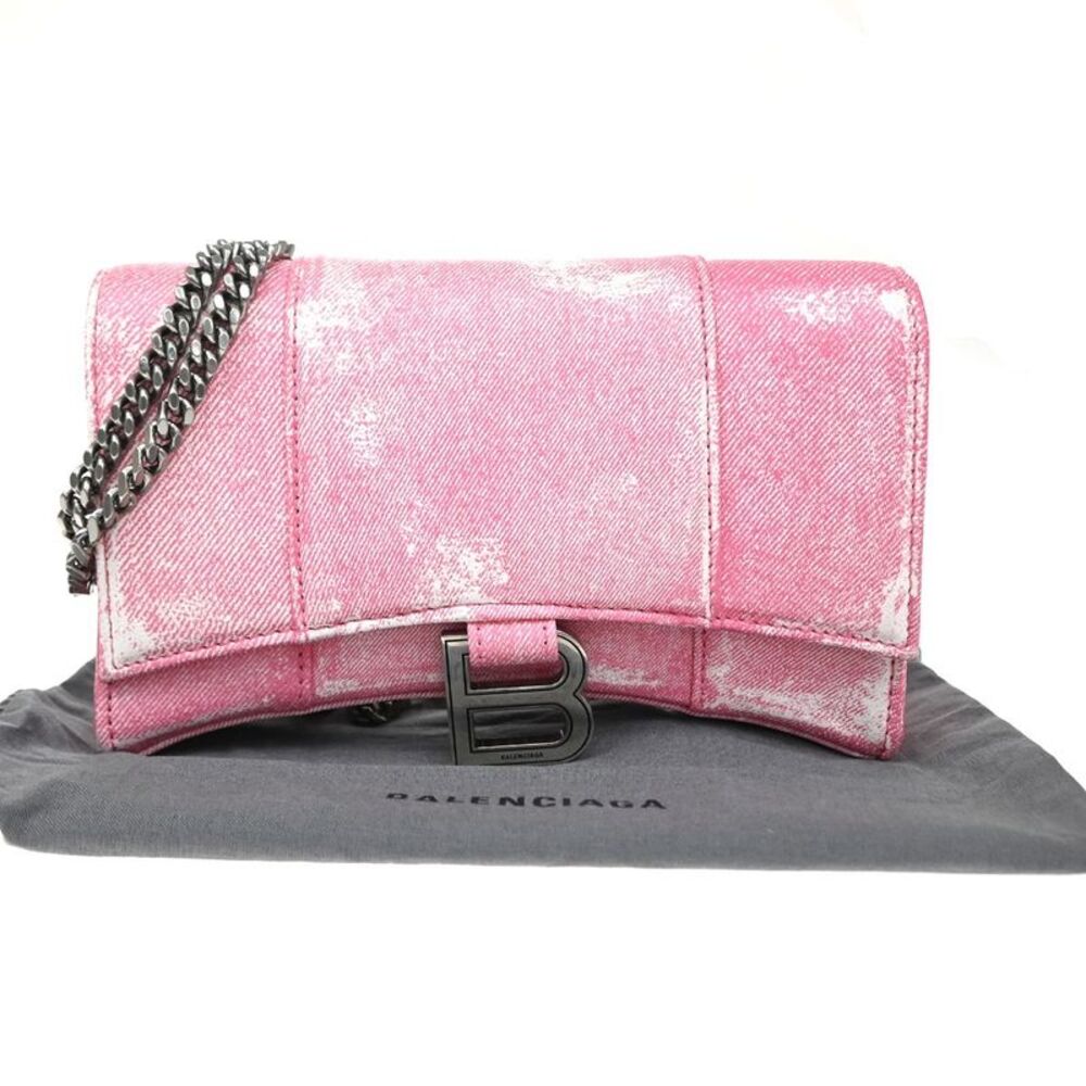 Balenciaga Hourglass Sling Leather Pink Leather Shoulder Bag Bag